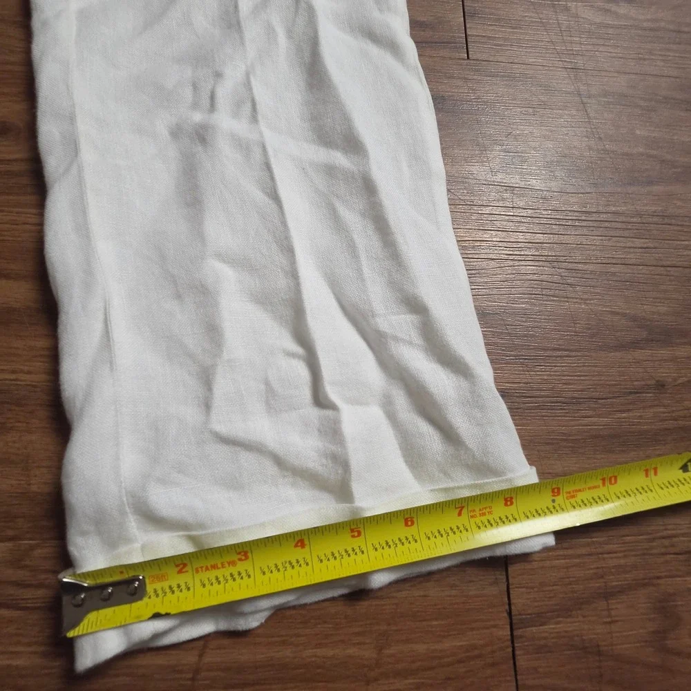 Murano Baird McNutt Irish Linen Dress Pants 38x30 Flat Front Cuffed Coastal